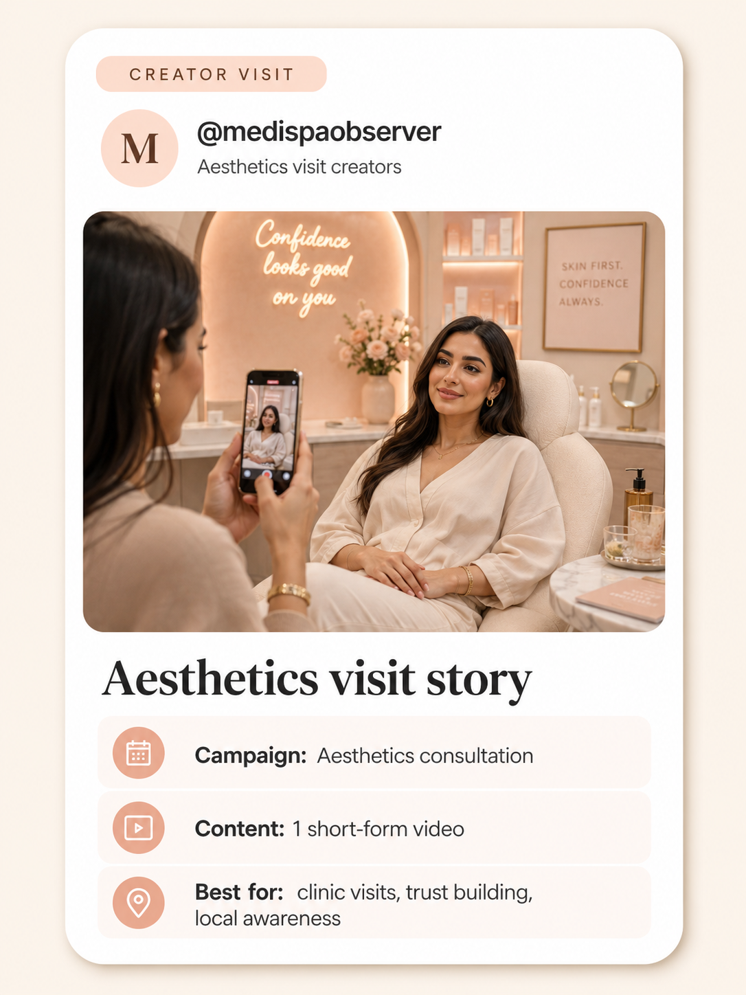 Illustrative treatment routine spotlight content moment for London creator campaigns