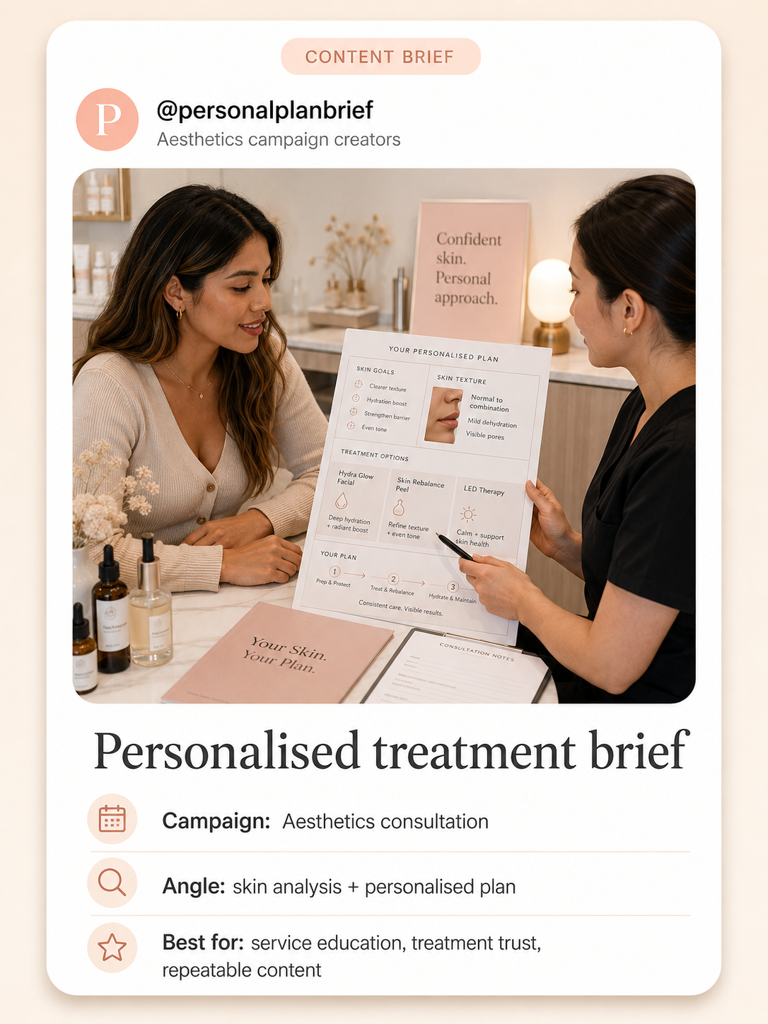 Illustrative before and after detail content moment for London creator campaigns