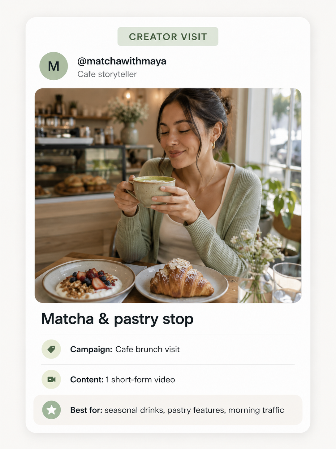 Illustrative weekend brunch highlight content moment for London creator campaigns
