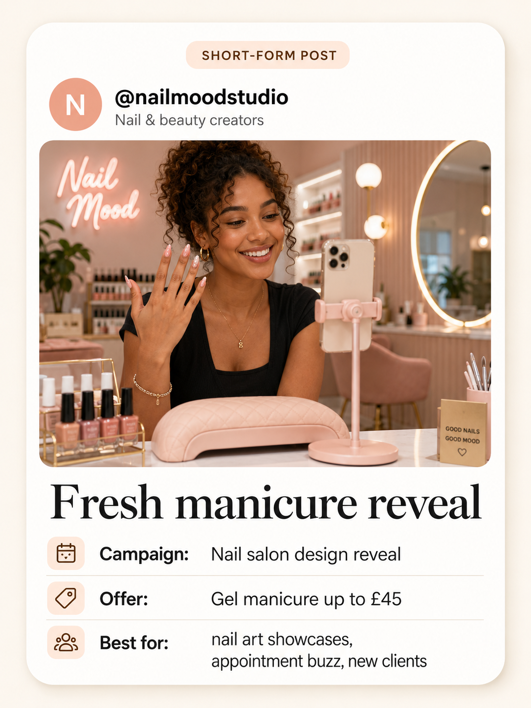 Illustrative post tracking content moment for London creator campaigns