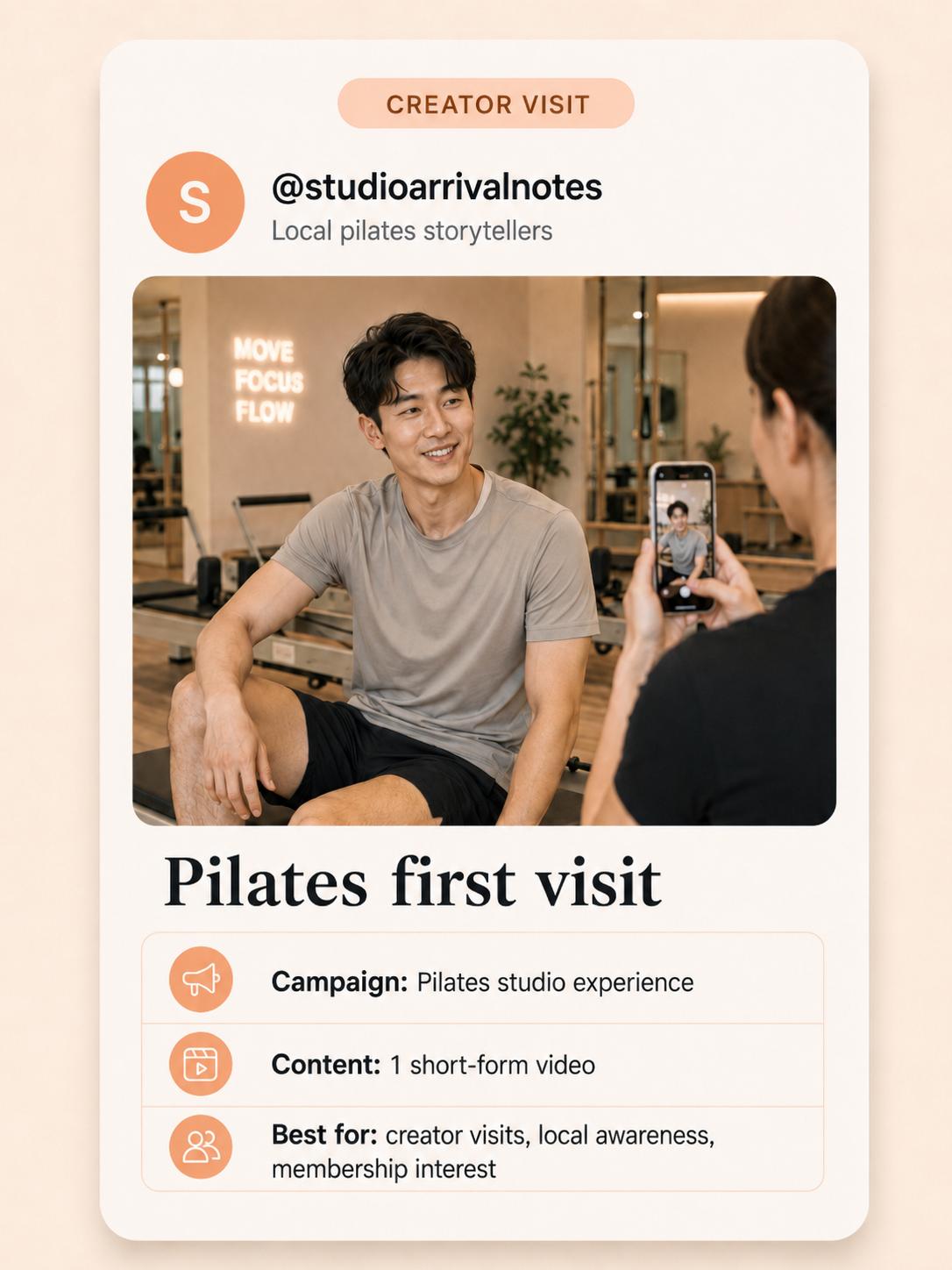 Illustrative wellness visit content moment for London creator campaigns
