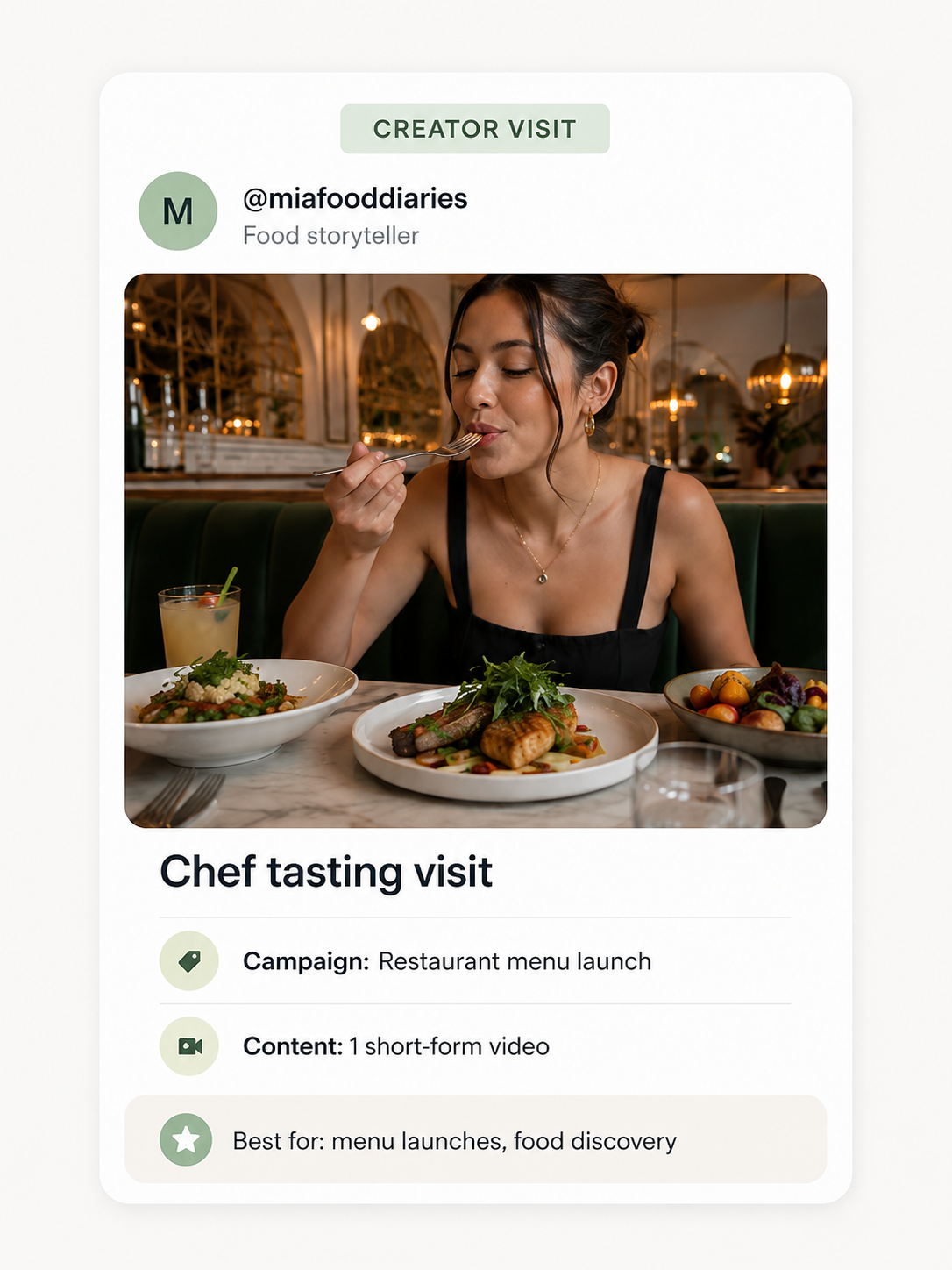 Illustrative weekend brunch highlight content moment for London creator campaigns